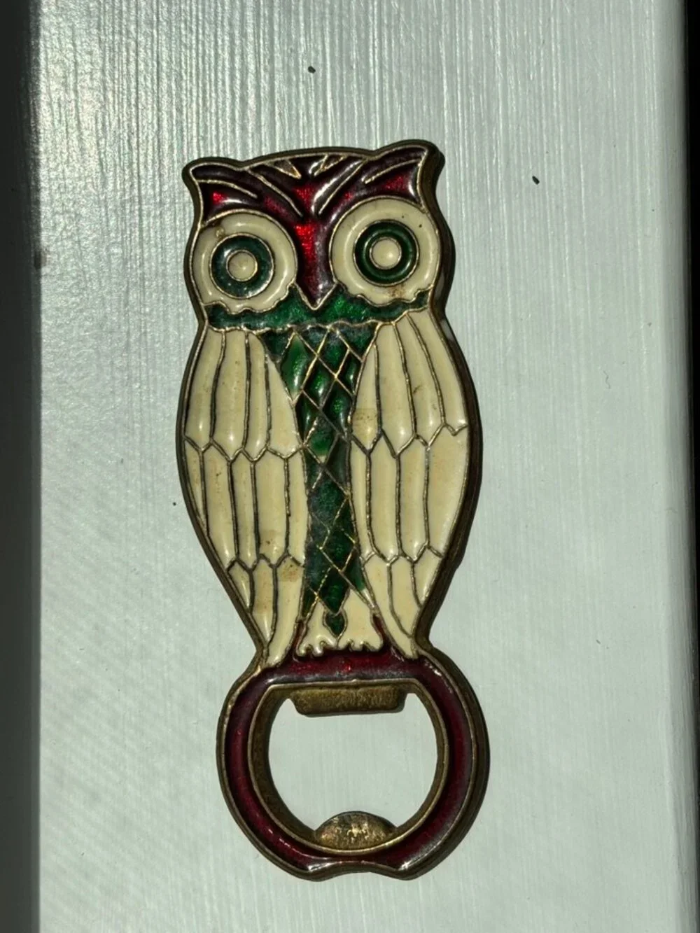 Vintage Greece Bronze Owl Bottle Opener.